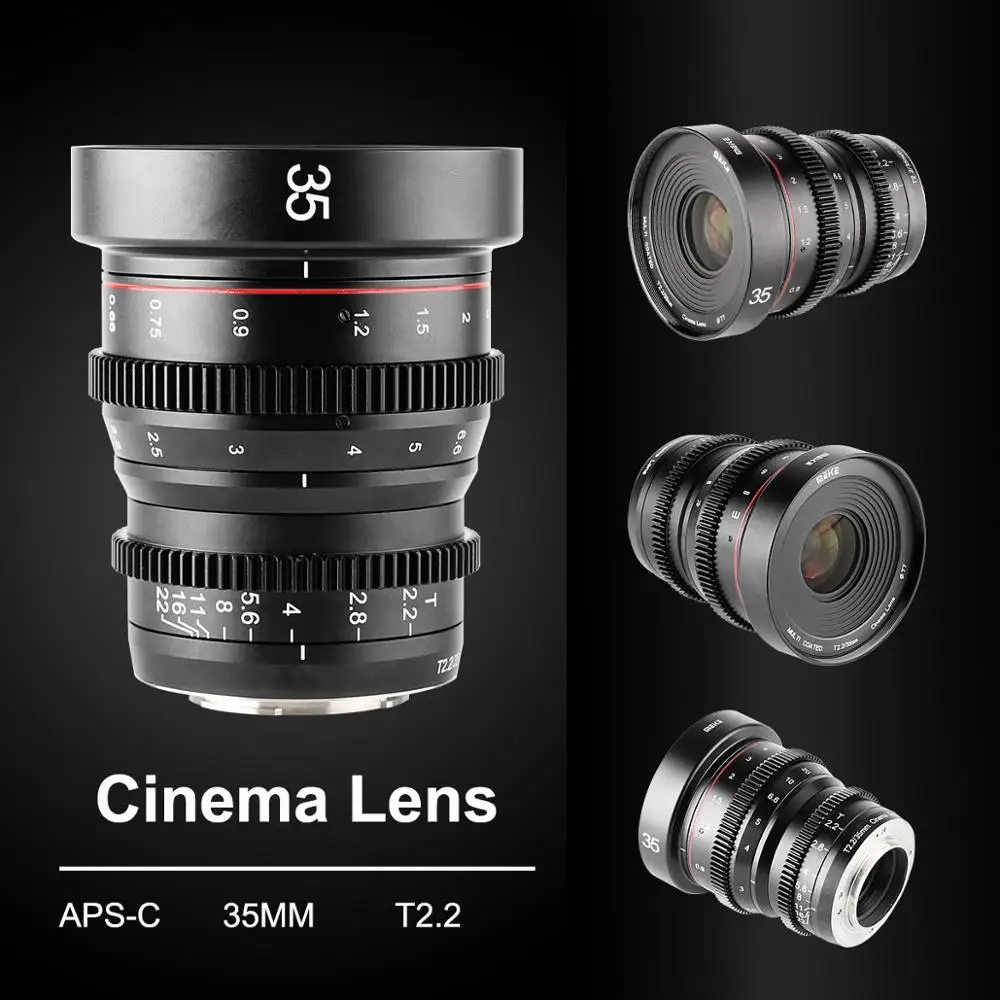 Meike MK 35 мм T2.2 ручная фокусировка асферический портретный объектив Cine для Micro Four Thirds(MFT, M4/3) крепление для Olympus Panasonic