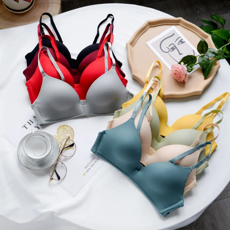

Women Sexy Lingerie Seamless Push Up Bra Deep V Wireless Brassiere Underwear Intimates