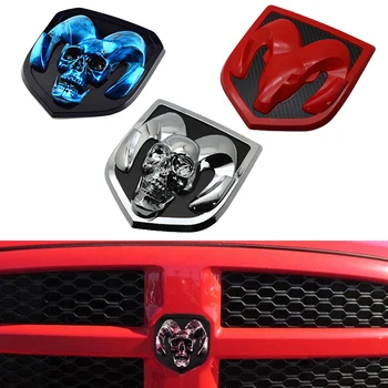 

Emblem for Dodge Ram 2500 3500 1500 HeavyDuty BigHorn 2010-2018 Skull Car Front badge Rear Trunk ABS Sticker Accessories