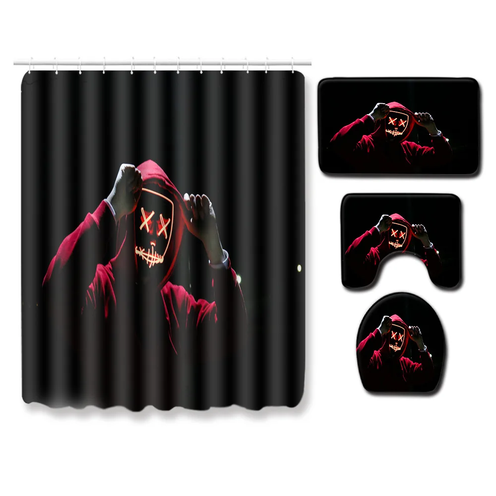 Zeegle занавеска для ванной комнаты Абсорбирующая подставка для туалета коврик для ног Противоскользящий коврик для ванной комнаты коврик для душа водонепроницаемый занавеска для душа - Цвет: JA50