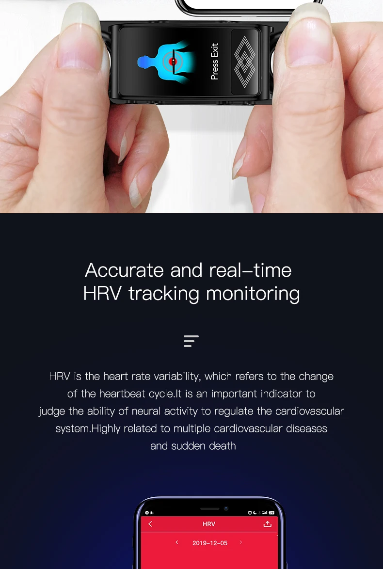 P10 Sport Smart Bracelet Blood Pressure Oxygen Heart Rate Monitor ECG Band Activity Tracker Waterproof HRV Healthy Index