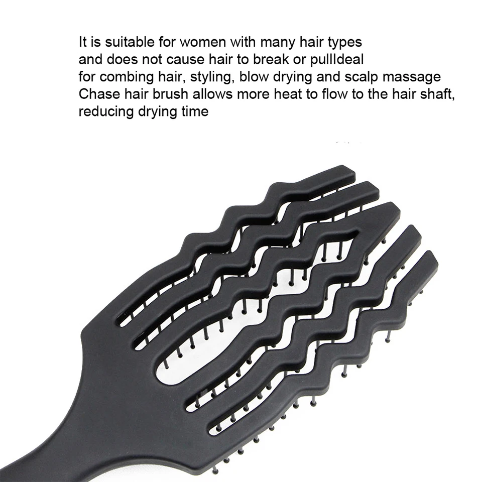 STYTON Hair Comb Women's Straightening Brush Anti Static Massage Scalp Hair Brush Curly Styling Tool Hairdressing Products