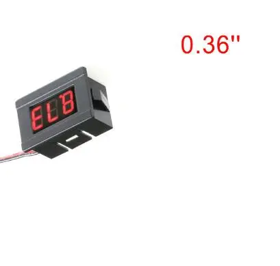 0.36in Red Мини цифровой вольтметр тестер постоянного тока 4,5 в до 30 в цифровой вольтметр напряжение Панель метр красный/синий/зеленый Вольтметр для электромобиля или мотоцикла автомобиля - Цвет: 0.36in Red