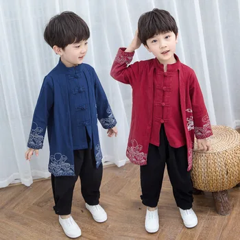 

Child Hanfu Robe Chinese Traditional Tang Suit 2019 New Han Tang Hanfu Chinese Dance Costumes Stage Wear Costume For Boys SL1223