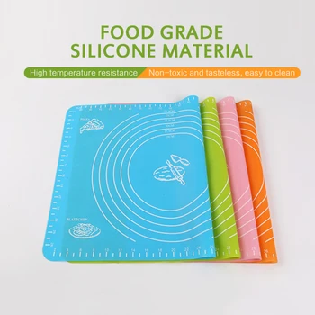 

Baking Mat Silicone Non-Stick Rolling Pizza Dough Liner Pad Pastry Cake Paste Flour Table Sheet Pastry Mat Bakeware Kitchen Tool