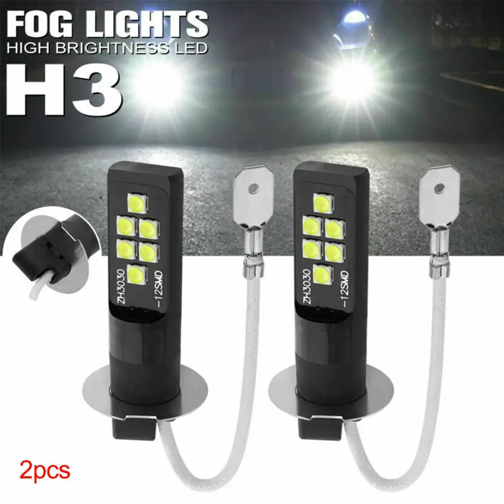 

2 PCS LED Fog Light Bulb Lights H3 Universal Fog Light High Bright LED Bulb Car Fog Lights Led Lights Driving Lights Work Light