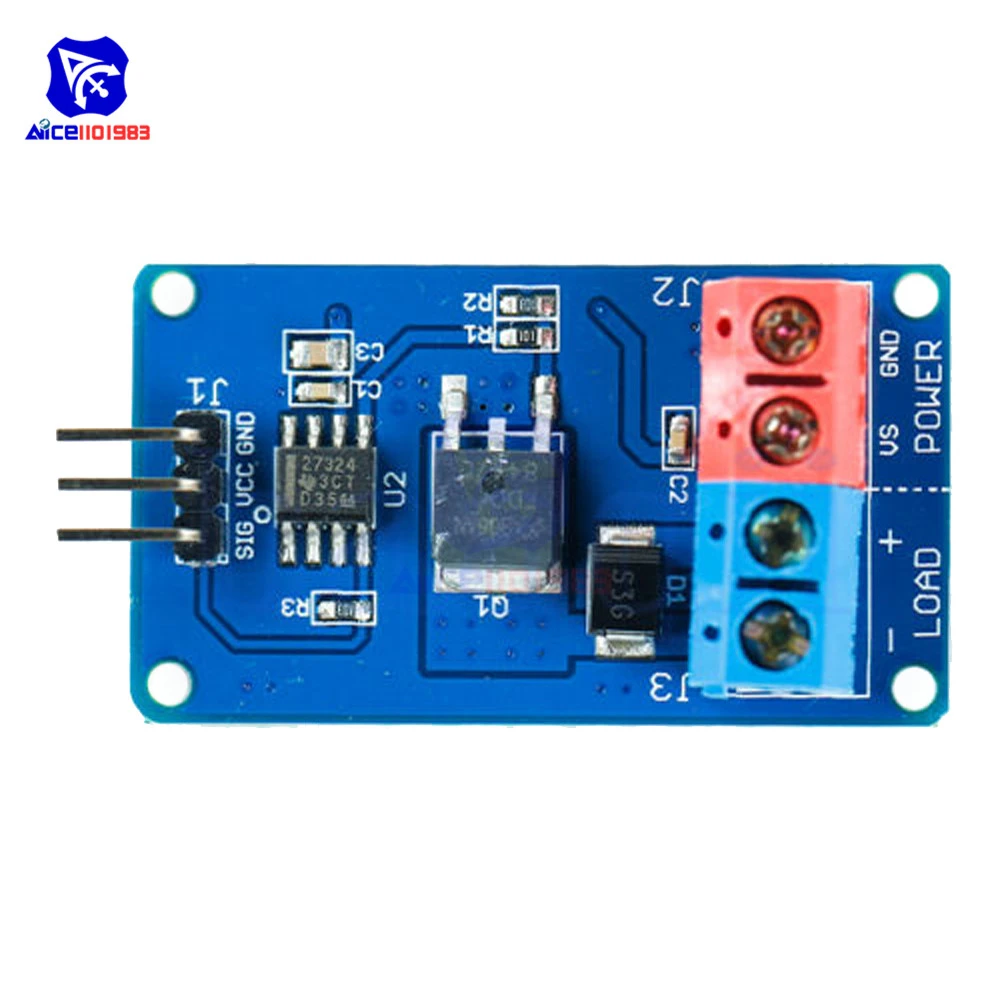 Skalk Jeg har en engelskundervisning Baglæns High Current Mosfet Switch Module Dc Fan Motor Led Strip Driver For Arduino  - Integrated Circuits - AliExpress