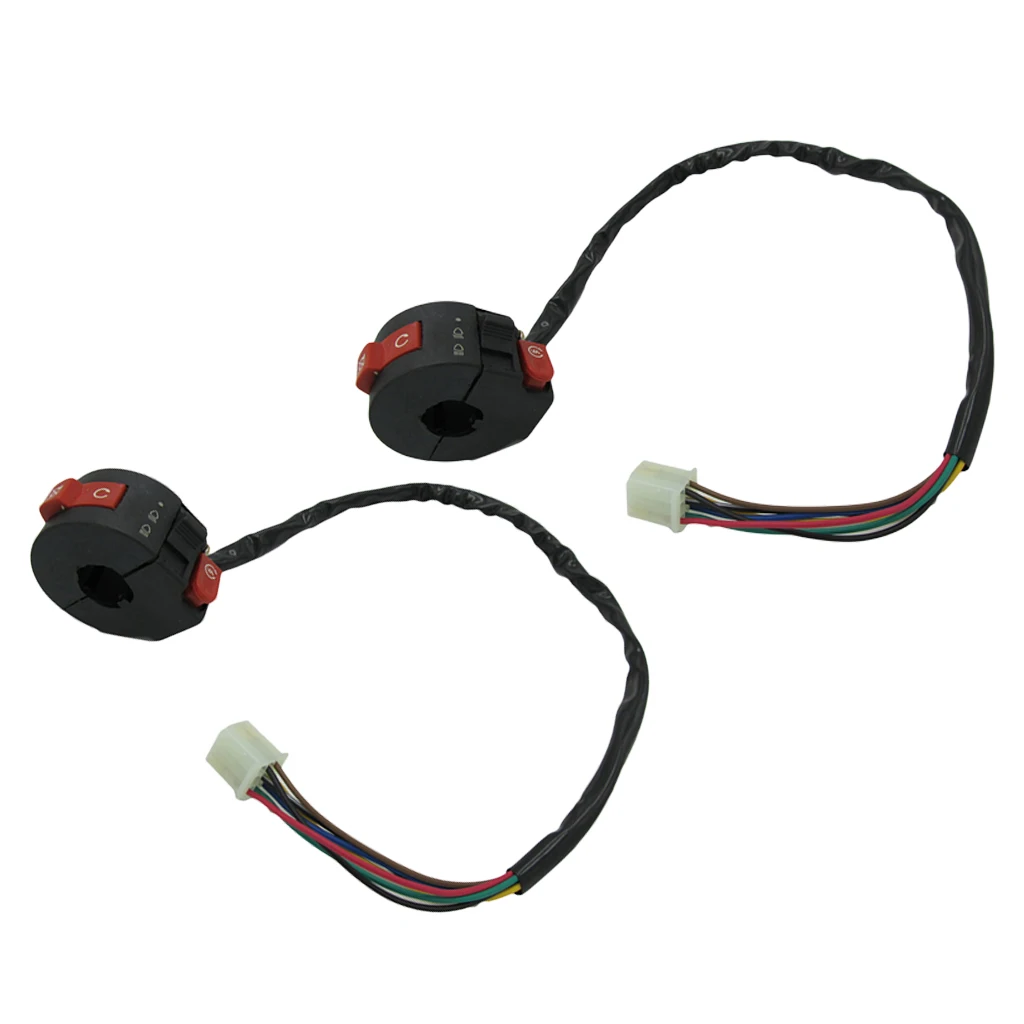 2 Pieces 3-Function Left Handlebar Switch Assembly for 50CC 70CC 90CC 110CC 125CC ATV Quad 2 Pieces 3-Function Left Handlebar Switch Assembly for 50CC 70CC 90CC 110CC 125CC ATV Quad