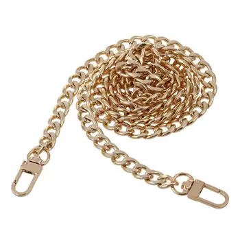 

Round Replacement Chain Flat For Handbag Purse Or Shoulder Strapping Bag Gold 9mm