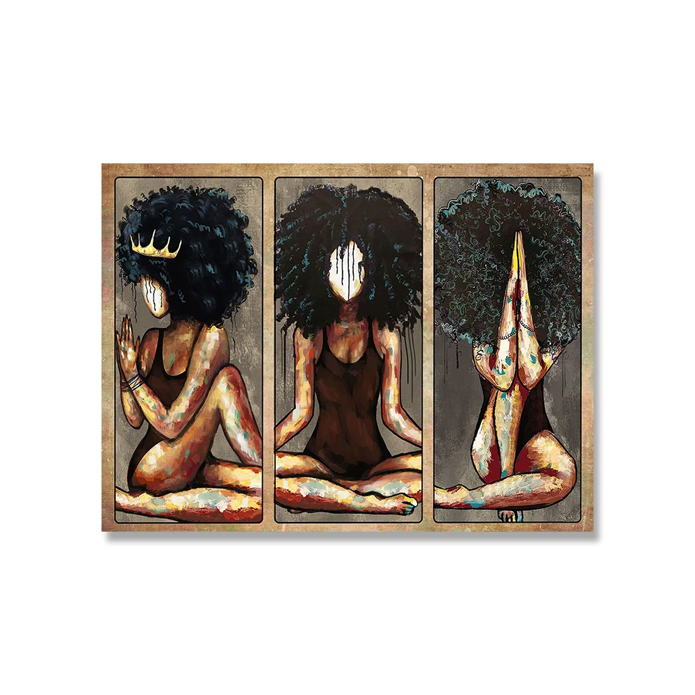 African American Black Queen Art Print Poster Afro Black Women Praying Sunflower Canvas Painting Wall Pictures Girls Room Decor 6 African American Black Queen Art Print Poster Afro Black Women Praying Sunflower Canvas Painting Wall Pictures Girls Room Decor