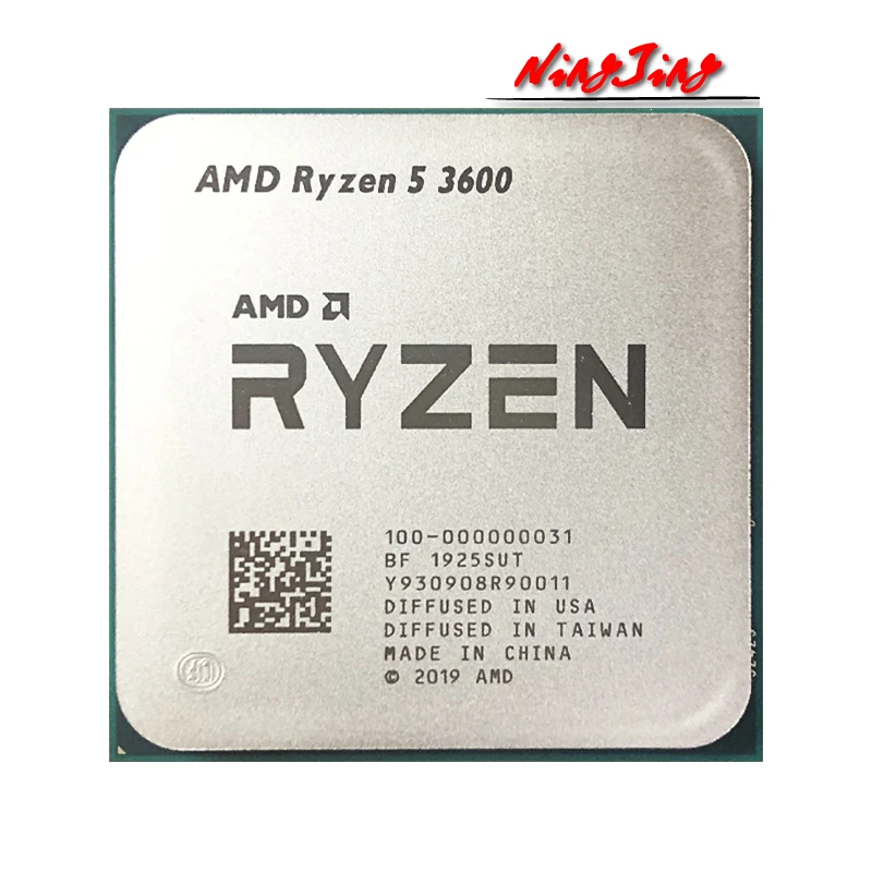 AMD Ryzen 5 3600 R5 3600 3.6 GHz Six-Core Twelve-Thread CPU Processor 7NM  65W L3=32M 100-000000031 Socket AM4