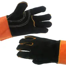 Уличные перчатки для барбекю костер барбекю кожа высокая температура изоляции утолщение Длинные сварочные защитные перчатки