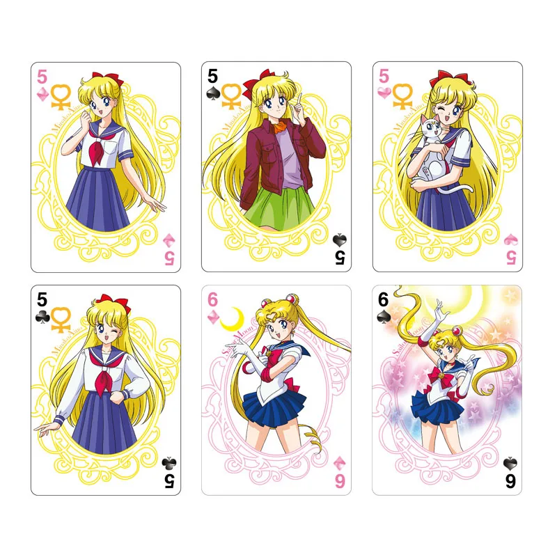 

Anime Sailor Moon 25th Anniversary Playing Cards Cosplay Tarot Card Crystal Collection Poker Souvenir Gift