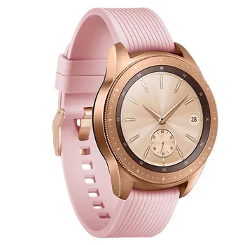 

Striped silicone strap waterproof rubber watchband replacement wristband Samsung For Galaxy 42mm/46mm SM-R810R800 Watch