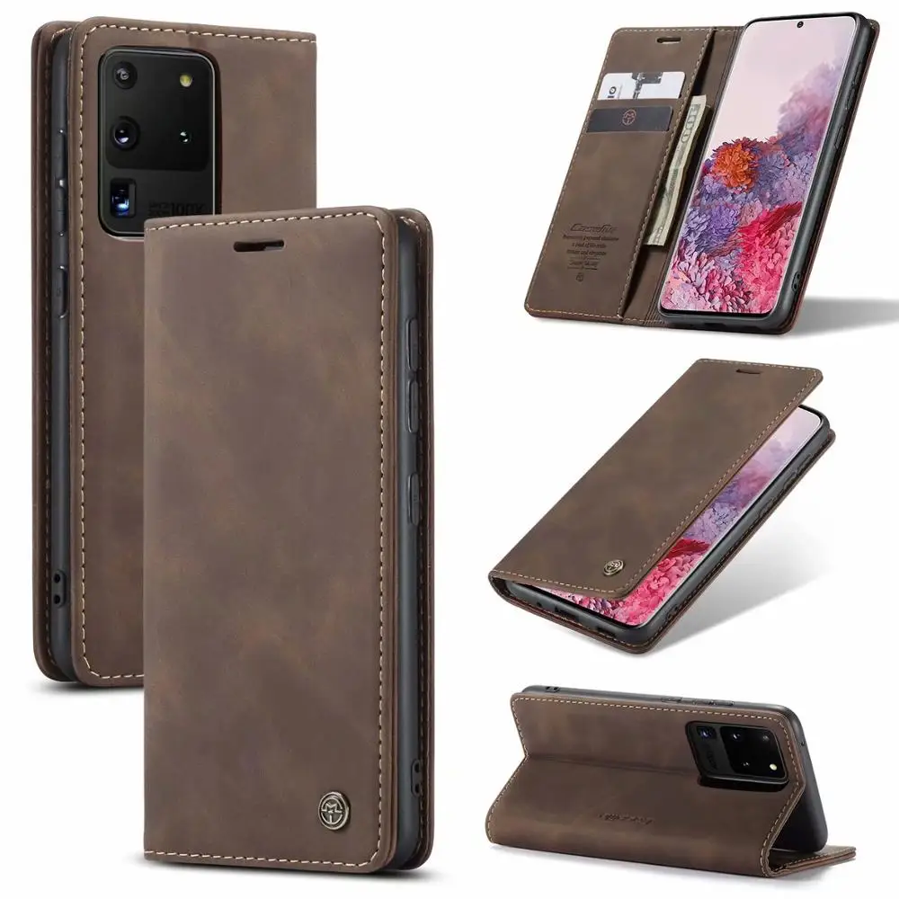 

Caseme Flip Leather Wallet Case For Xiaomi CC9 Pro Simple Style Credit card slot Back Cover Skin