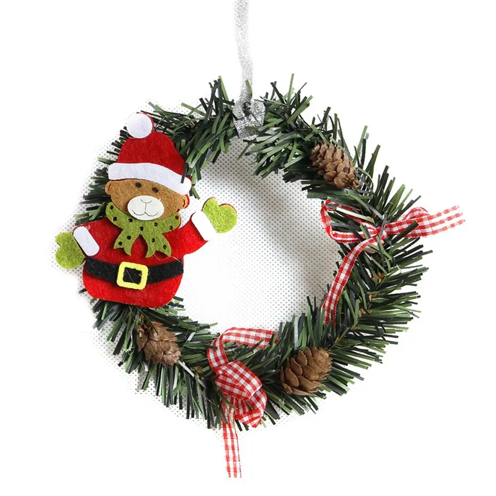 Рождественская маленькая гирлянда, Рождественский мини Снеговик, Санта Клаус, Рождественская елка, украшение для новогодней двери, украшения для дома - Цвет: C