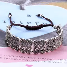 Серебряный ажурный узор, эластичность, регулируемая цепочка, металлическая сова, очаровательные браслеты для женщин, стеклянные бусины, браслет, ювелирные изделия, подарки