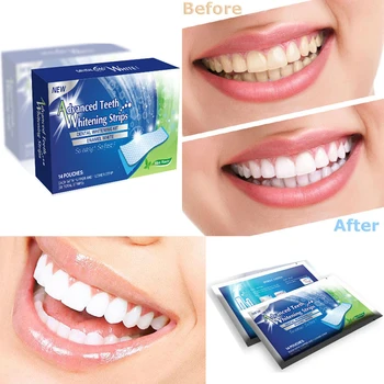 

2 Strips/bag Advanced Teeth Whitening Strips 3D Ultra Gel Bleaching Отбеливающие Полоски Hygiene Oral Care Tool