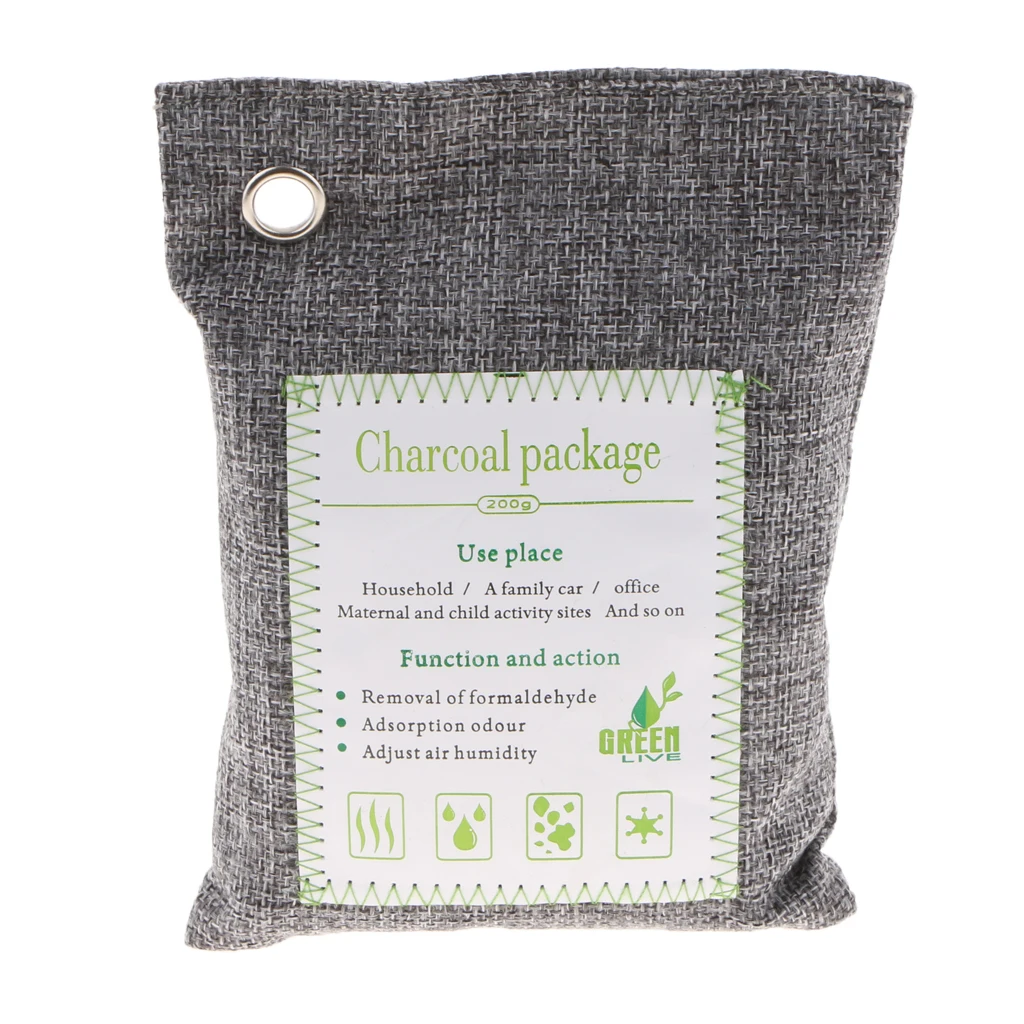 Naturally Activated Bamboo Air Fresher Bags - Activated Charcoal Deodorizers for Home & Business, Non-Toxic Fragrance-Free