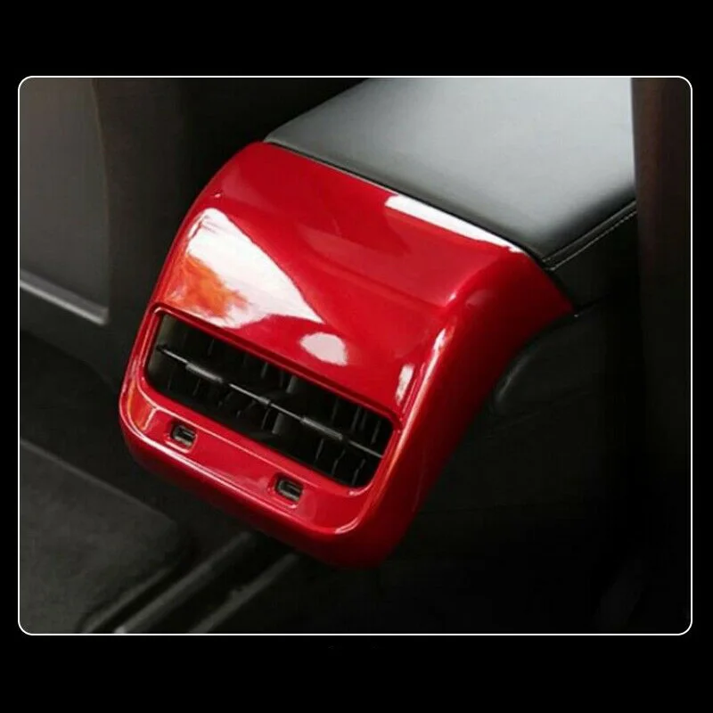 

For Tesla Model 3 2018-2019 Car Interior Rear Air Vent Outlet Decor Cover Trim