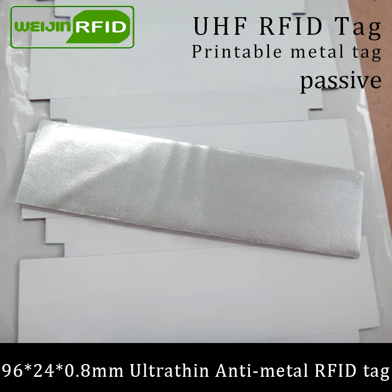 Ультратонкая метка UHF RFID 915 МГц 868 м EPC Gen2 ISO18000-6C фиксированные активы 96*24*0 8 мм
