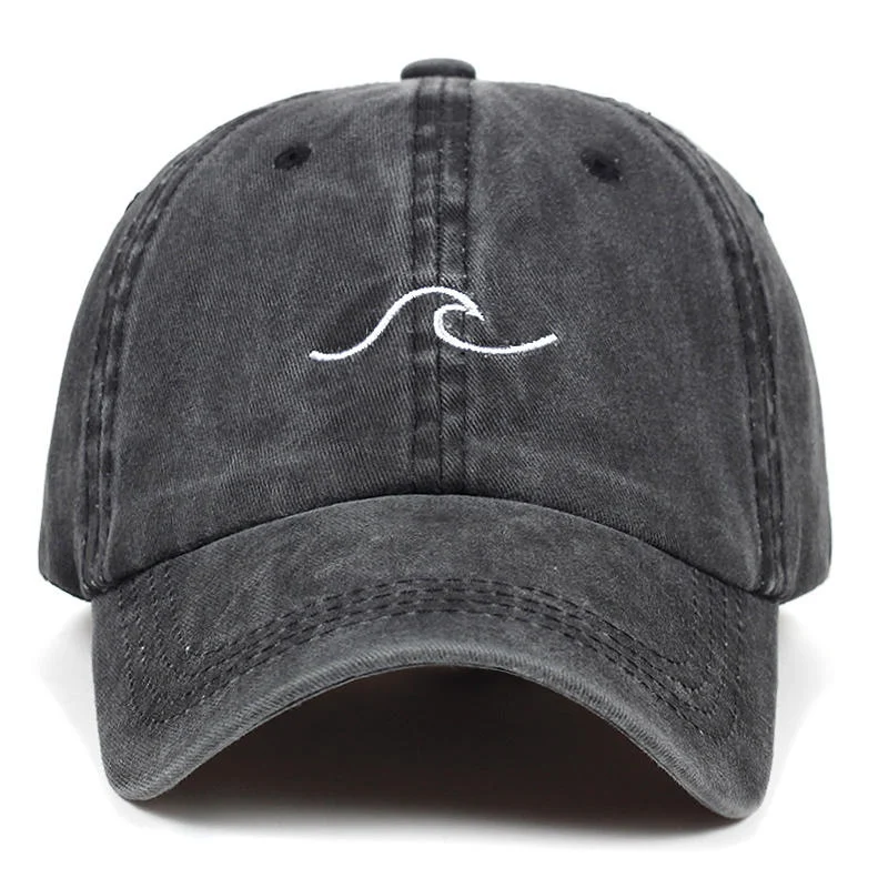 WZCX вышивка волнистые полосы простой Регулируемый Snapback весна осень унисекс Хип Хоп мода остроконечные кепки папа шляпа - Цвет: 01