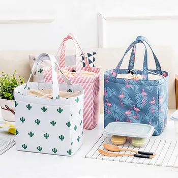 

New Fresh Insulated Lunch Boxes Cold Portable Convenient Lunch Bag Tableware Outdoor Picnic Thermal Oxford Waterproof Beam Bags