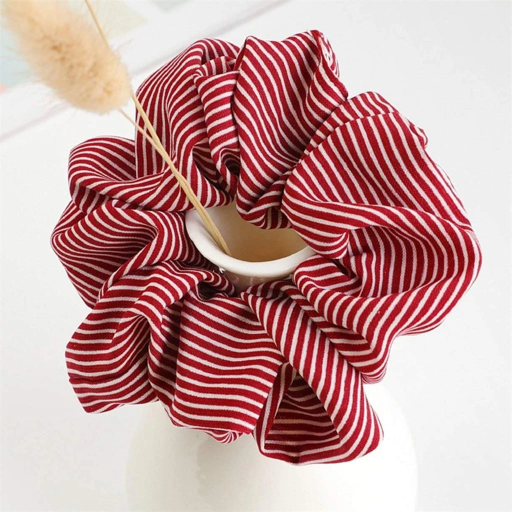 20 Pcs Fashion Set Women Hairbands Sweet Net Plaid  Premium Hair Scrunchies Hair Rope Stretch Elastic Satin Random Color 829