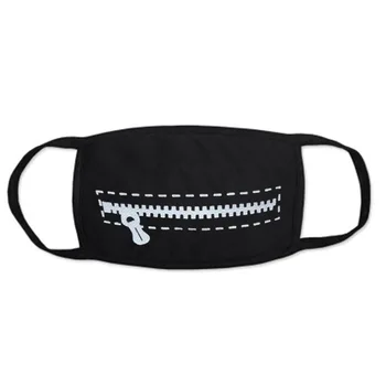 

Simple Cartoon Teeth Face Mouth Masks Cotton Anti Dust Face Mask Fashion Black Expression Protective Respirator Unisex Women Men