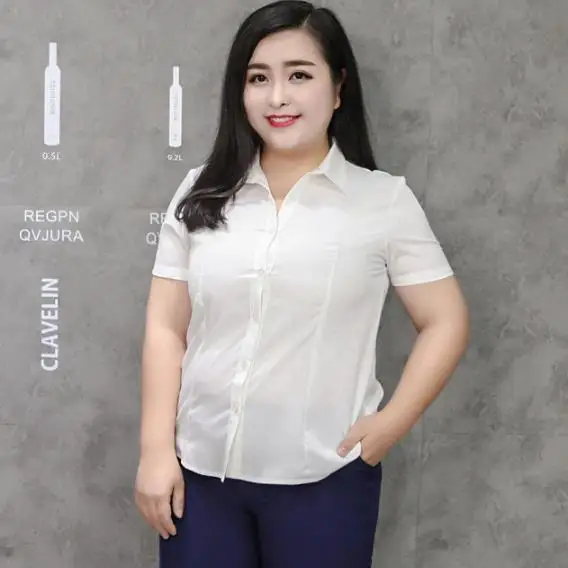 Белый Ropa mujer talla grande 4xl 5xl 6xl, женские блузки, рубашки,, блузка размера плюс, одежда, рубашка большого размера, Женская хлопковая блузка OL M603 - Цвет: Белый