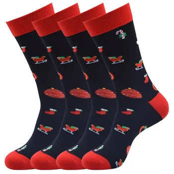 

ISHOWTIENDA Fashion Winter Socks Women Men Casual Socks 3d Christmas Santa Elk Printing Socks Middle Sports Socks Gh6