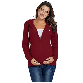 

ropa mujer pregnant women Nursing Maternity Breastfeeding Zipper Hoodie Sweatshirts Tops maternity clothes grossesse 15