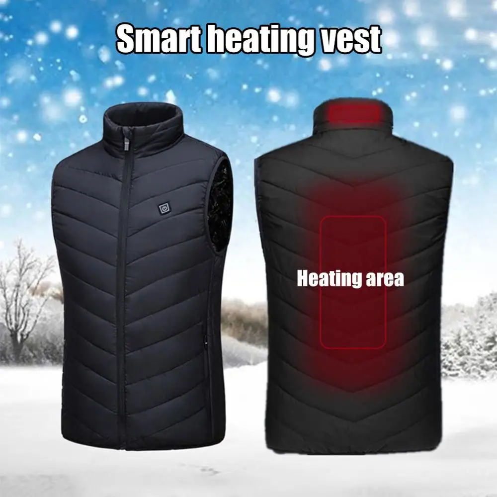 

Electric Heated Vest Waistcoat USB Thermal Warm Cloth Washable USB Charging Heating Warm Vest Camping Hiking Warm Hunting Jacket