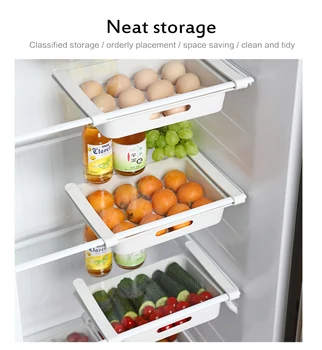 

New Egg Box Organizer Kitchen Fridge Container Storage Box Plastic Box Case Refrigerator Storage Box Crisper Home Organizer