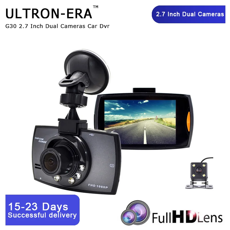 G30 Автомобильный видеорегистратор 2 7 дюймов Full HD 1080P с двумя объективами ночного
