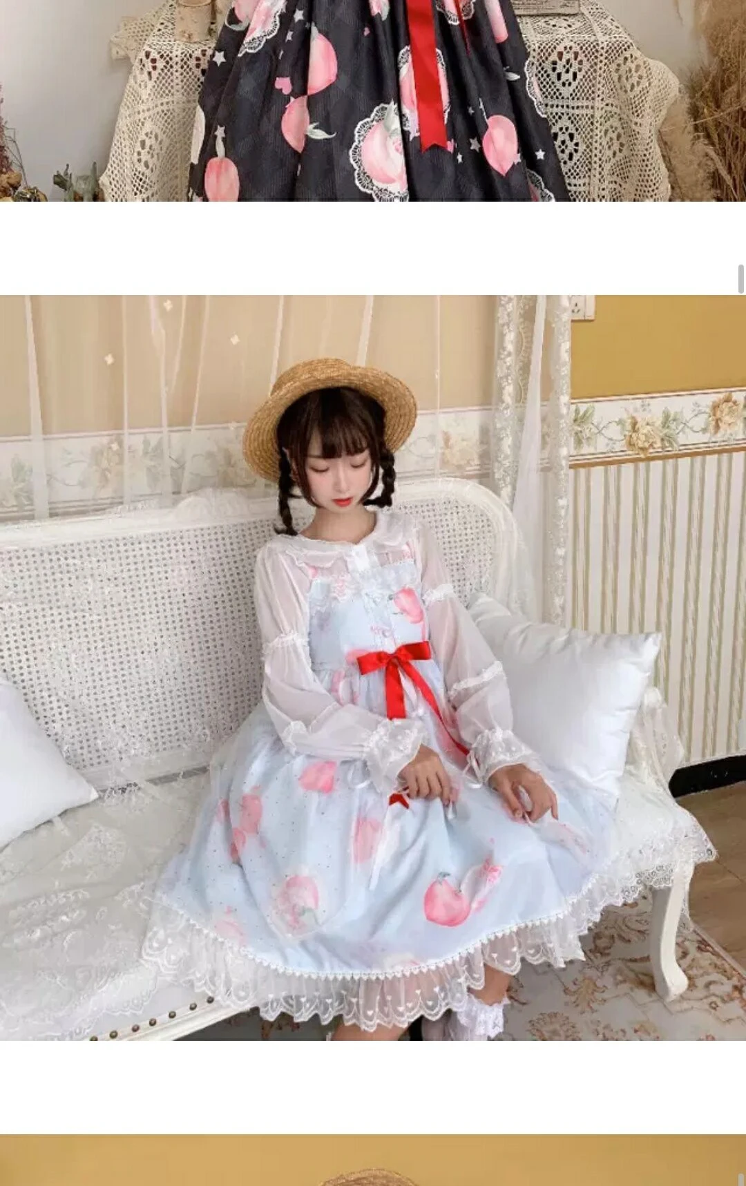 Персиковое кружевное японское винтажное платье принцессы с принтом kawaii, милое платье в стиле Лолиты, jsk, платье в стиле колледжа, дворец Виктории, cos