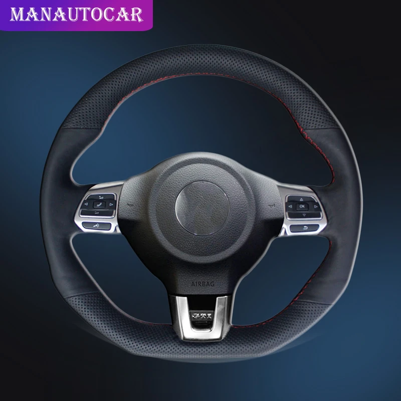 Автомобильная оплетка на руль для Volkswagen Golf 6 GTI MK6 VW Polo Scirocco R Passat CC Line 2010