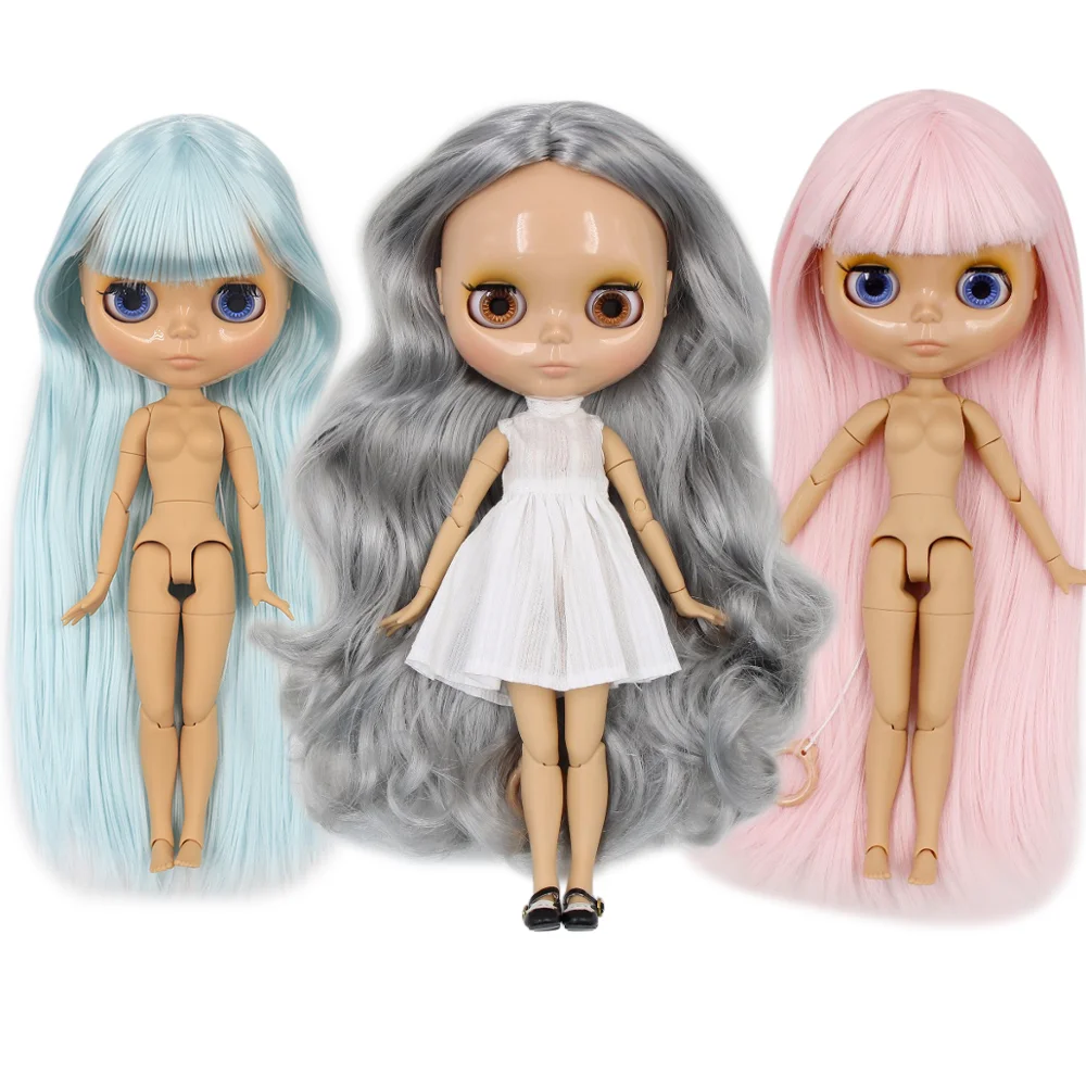 Icy Dbs Blythe Doll Tan Skin 1/6 Bjd Joint Body 30Cm Toy Shiny Face Occhi Casuali Colori Giocattolo Regalo Per Bambini