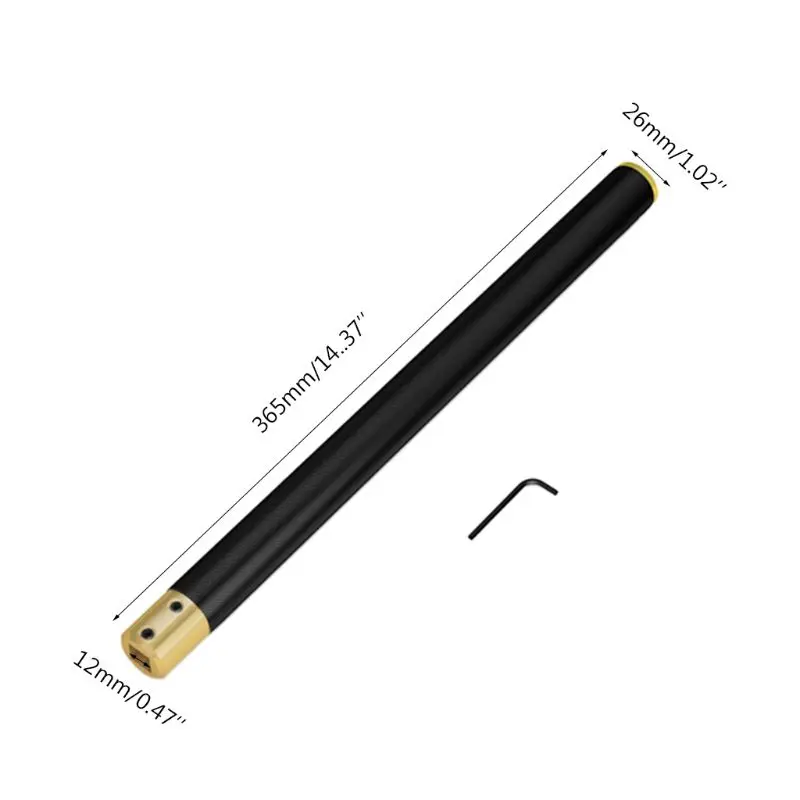 1Set Aluminum Alloy Hollowing Wood Turning Tools Knurling Knife Handle Wrench for Lathe Turning Tool Kit E7CB
