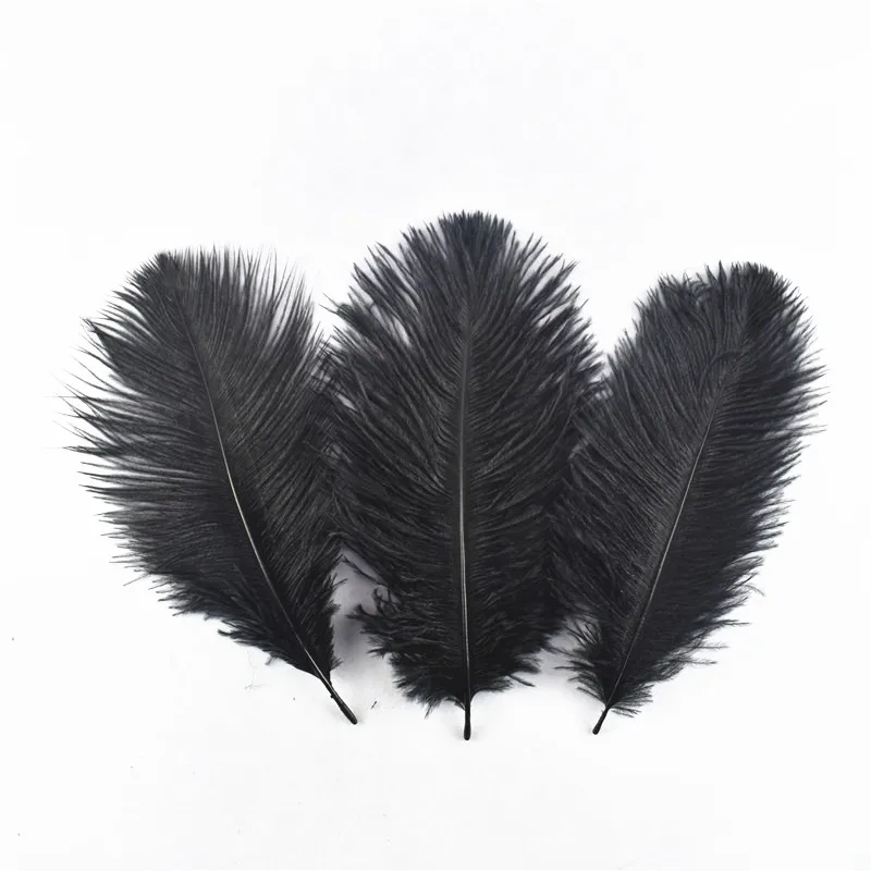 20pcs/Lot Dyed Black Feathers Rooster Goose Feathers for Jewelry Making Ostrich Pheasant for Crafts Carnaval Assesoires ostrich feathers pheasant feathers rooster feathers goose feathers craft feathers natural feathers
