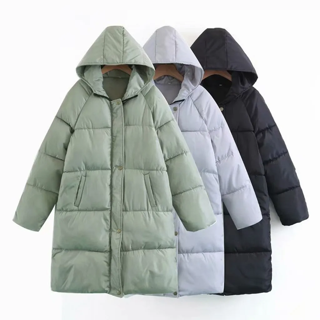 Верхняя одежда, пальто, модная женская однотонная куртка на молнии и кнопках, зимняя Осенняя длинная теплая куртка, пальто, верхняя одежда, Женская Повседневная куртка, топы M840