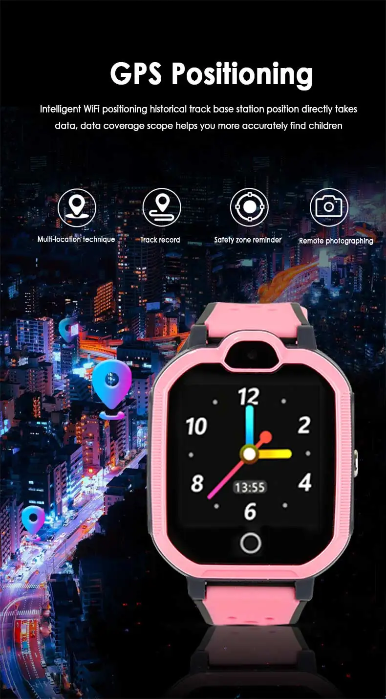 Детские Смарт-часы 4G Wifi умные часы с GPS Дети 4g часы телефон видео звонок водонепроницаемые Смарт-часы для детей часы подарок