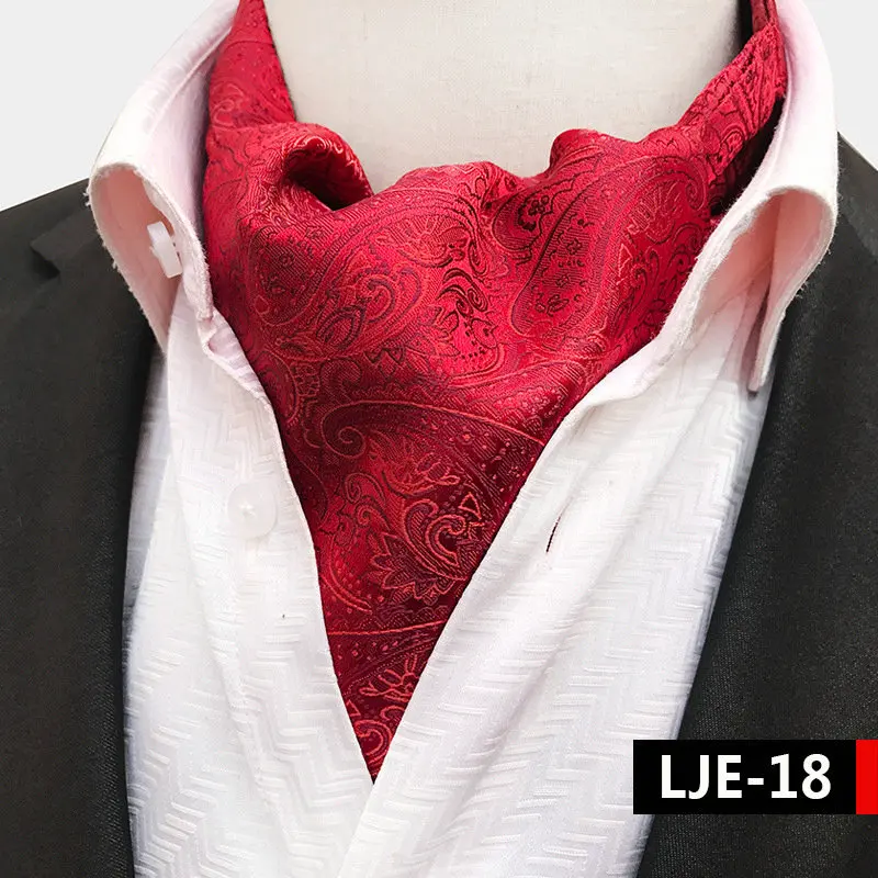 Neck Tie Мужской галстук из полиэстера и шелка с цветочным узором, Пейсли, в полоску, в горошек, Аскот, на шею, британский жаккард, деловой, свадебный галстук, галстук - Цвет: Neck Tie