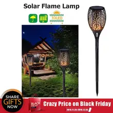 1 шт. 33/51/72LED солнечный светильник с пламенем, мерцающий IP65 Водонепроницаемый ландшафтный светильник, уличный садовый во дворе, газон, фонарь, лампа