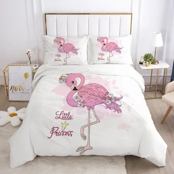 

3D White Quilt Covers Pillowcase(s) Bedding Set Duvet Cover Sets Comforter Case Bed Linen Cartoon Queen Full Size Home Textile