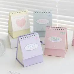 Calendrier de couleur crème 2022 calendrier calendrier de couleur crème Agenda quotidien, organisateur, accessoires de papeterie de décoration bureau H0m4 