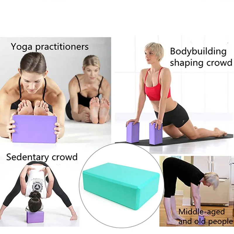 Gym Fitness Yoga Blocks 2021 Hot EVA Yoga Cork Block Pilates Foam Brick Home Stretch Exercise Training Bodybuilding Equipment