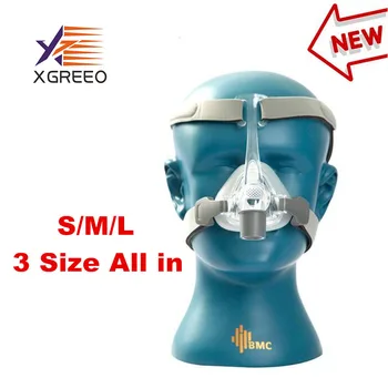 

BMC NM4 Nasal Mask With Headgear and SML 3 Size Silicon Gel Cushion For CPAP&Auto CPAP Sleep Snoring Apnea Health&Beauty