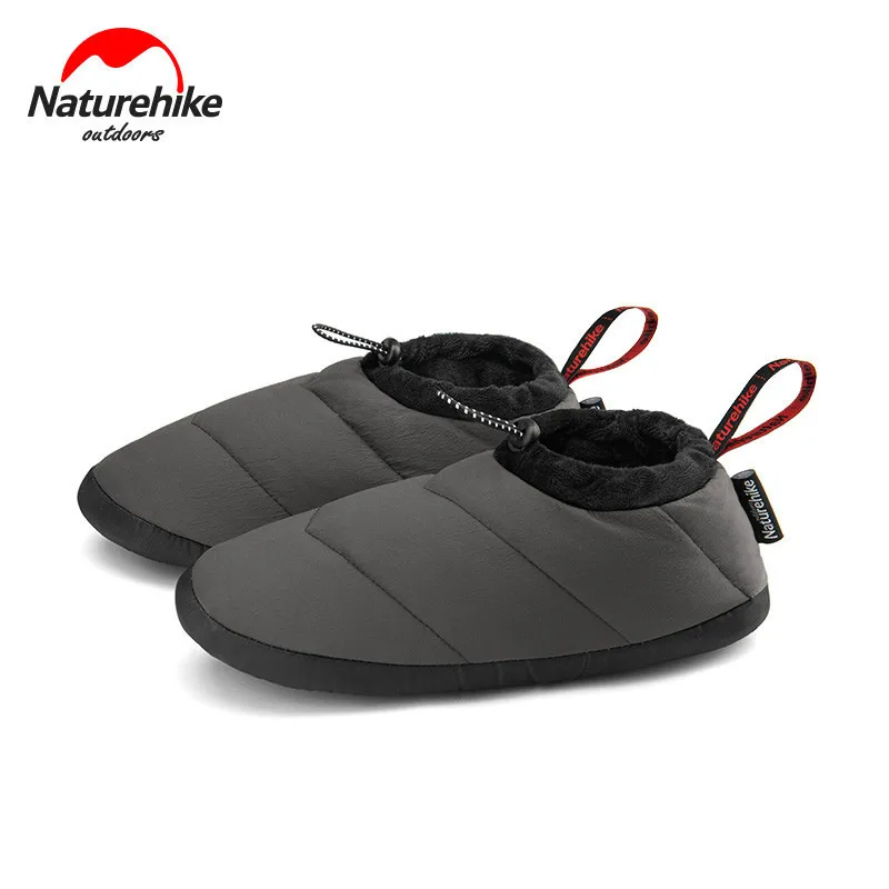 Naturehike Down Low-top Camping Shoes Non-slip Sole Windproof And Warm White Duck Down Non-slip Home Shoes Temperature  -5℃-5℃