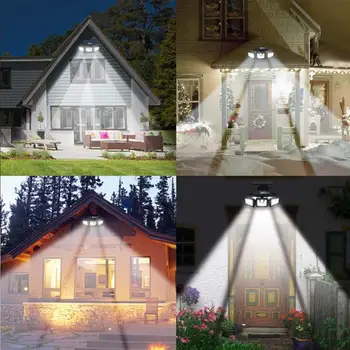 

Spotlight Motion Sensor 3 Heads Energy Saving PIR Outdoor Waterproof Wall Light Wall Lamp Solar Powered Garden Rotatable